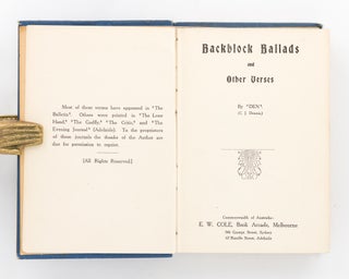 Backblock Ballads and Other Verses