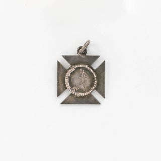 Item #119305 A silver medallion 'Presented to R. Sadler 1884' by the Semaphore Football Club....