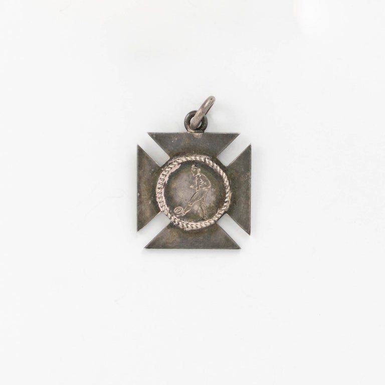 Item #119305 A silver medallion 'Presented to R. Sadler 1884' by the Semaphore Football Club. 1884 Semaphore Football Club.