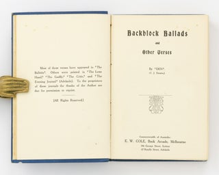 Backblock Ballads and Other Verses