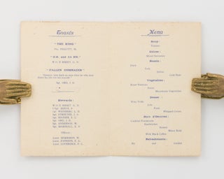 Souvenir Menu of 'C' Coy. 2/6 Bn., 6th Div., AIF. 5th Anniversary Dinner. Saturday, 28th October, 1944 [cover title]