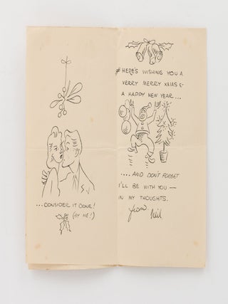 'Merry Xmas from Morotai 1945': a greetings card printed in the field