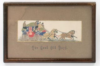 Item #120382 The Good Old Days [a landscape Stevengraph depicting a heavily-laden Royal Mail...