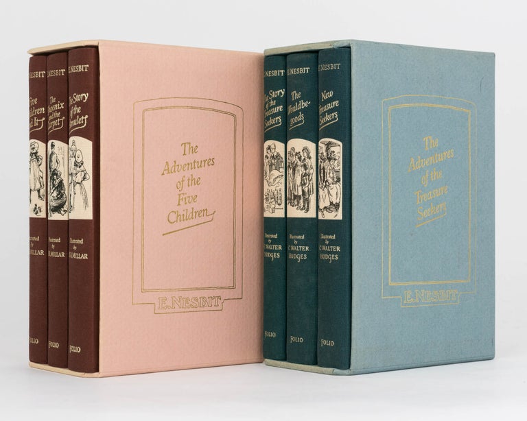 Item #120531 The Adventures of the Treasure Seekers. [Together with] The Adventures of the Children. [Two three-volume boxed sets]. E. NESBIT.