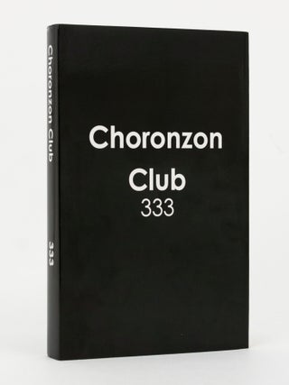 Item #120923 Choronzon Club 333. Aleister CROWLEY