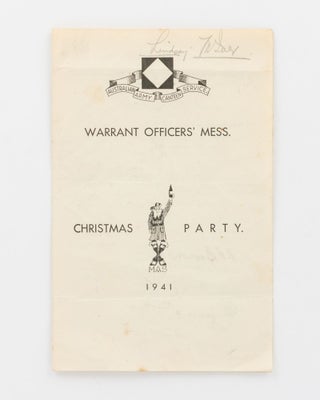 Item #121122 Warrant Officers' Mess. Christmas Party. 1941 [cover title]. Australian Army Canteen...