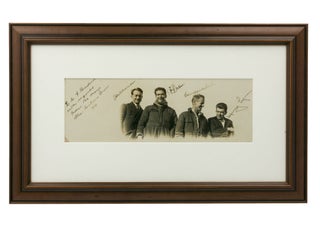 Item #121228 A vintage photo-montage of the crew of the 'Southern Cross' after their historic...