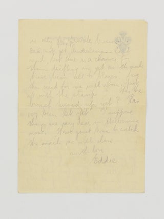 An unusually comprehensive archive of correspondence, photographs and documents relating to an Australian serviceman in the First World War. Second Lieutenant Edward Watson Powell served at Gallipoli and on the Western Front, trained as a pilot with the Royal Flying Corps, and was killed in action when his Royal Aircraft Factory S.E.5a was shot down over Belgium in October 1917