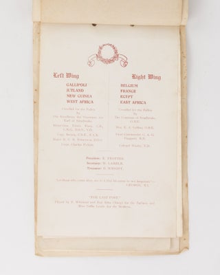 Victorian Musicians' Union Honor Rolls. Unveiled by His Excellency the Governor, Earl of Stradbroke and the Countess of Stradbroke, Sunday 13th November 1921. Souvenir [cover title]