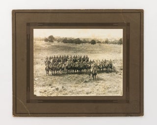 Item #121578 A group photograph of 33 Australian Light Horsemen, probably taken 'somewhere in...