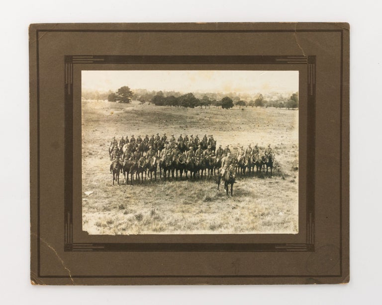 Item #121578 A group photograph of 33 Australian Light Horsemen, probably taken 'somewhere in NSW' during the First World War. Australian Light Horsemen.