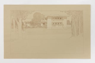 Plate XIV from 'Ausgeführte Bauten und Entwürfe von Frank Lloyd Wright' (the 'Wasmuth folios')