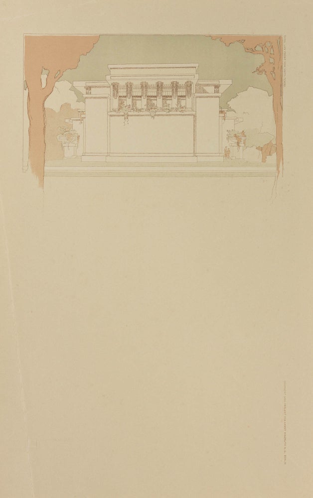 Item #121871 Plate LXIV from 'Ausgeführte Bauten und Entwürfe von Frank Lloyd Wright'. Frank Lloyd WRIGHT.