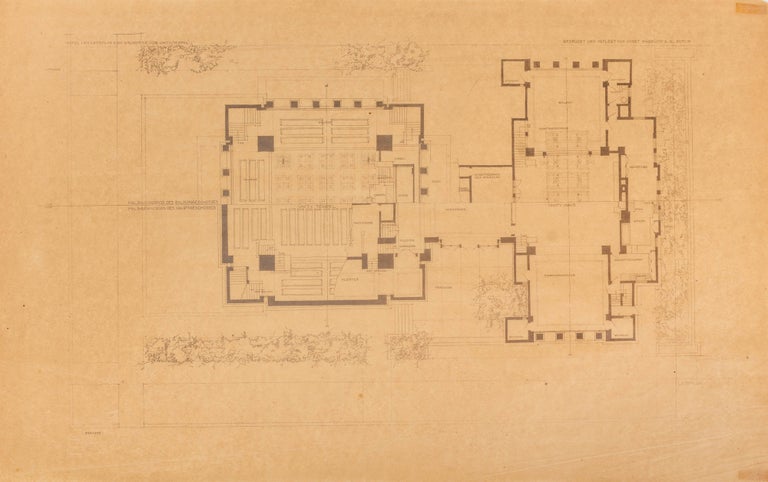 Item #121872 Plate LXIV from 'Ausgeführte Bauten und Entwürfe von Frank Lloyd Wright'. Frank Lloyd WRIGHT.