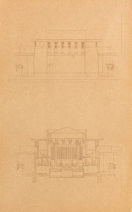Item #121873 Plate LXIII from 'Ausgeführte Bauten und Entwürfe von Frank Lloyd Wright'. Frank...