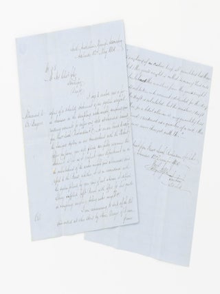Item #121973 An autograph letter (Adelaide, 12 May 1851) signed by Henry Ayers in his capacity as...