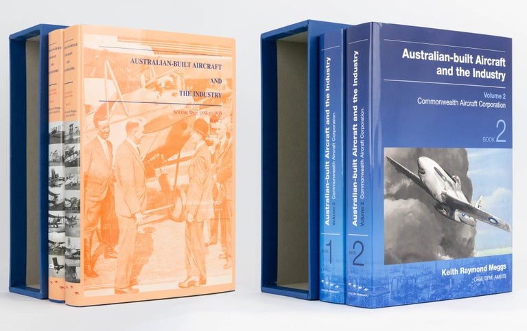 Item #122000 Australian-Built Aircraft and the Industry. Volume 1: 1884 to 1939 [in two books]. Volume 2: Commonwealth Aircraft Corporation [in two books]. Keith Raymond MEGGS.