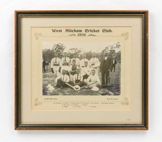 Item #122144 A vintage photograph of the 'West Mitcham Cricket Club. 1902'. 1902 West Mitcham...