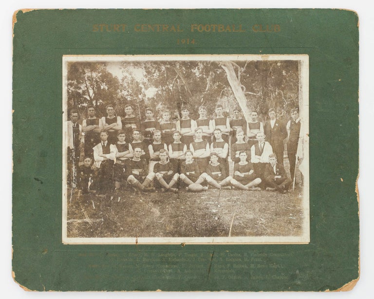 Item #122340 A vintage photograph of the 'Sturt Central Football Club 1914'. 1914 Sturt Central Football Club.