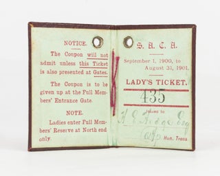 An original 'S.A.C.A... Lady's Ticket' for 1900-01