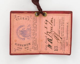 An original 'S.A. Cricketing Association Hon. Full Member's Ticket' for 1888-89