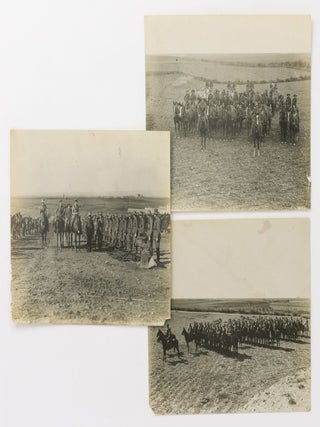 Item #122536 Three vintage photographs of Australian Light Horse units in the Middle East,...