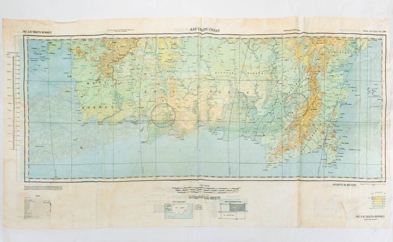 Item #122940 AAF Cloth Map [Miscellaneous Maps Series]. C-47 South Borneo [recto]. [Together with] C-48 West Java [verso]. Advance Edition. Maps: South-West Pacific Area.