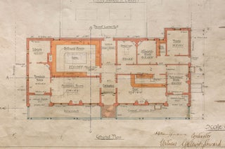 'Proposed Club House at Tanunda - for the Club Committee' [an original large hand-coloured architectural drawing]