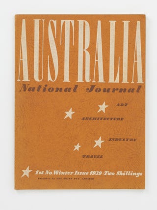 Item #123077 Australia. National Journal. 1st Number, Winter Issue, July-August 1939. Sydney Ure...