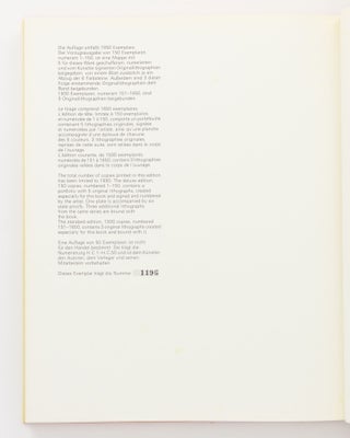 Horst Antes. Catalogue de l'oeuvre gravé. Préface de Klaus Gallwitz