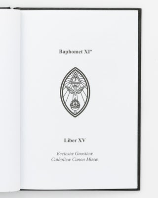 Liber XV. Ecclesiæ Gnosticæ Catholicæ Canon Missæ
