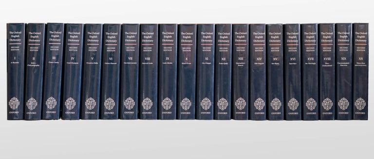Item #123272 The Oxford English Dictionary. Second Edition [complete in twenty volumes]. Dictionary, J. A. SIMPSON, E S. C. WEINER.