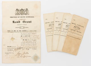 Item #123505 Province of South Australia. Land Grant. Under Sales in England. Country Section......