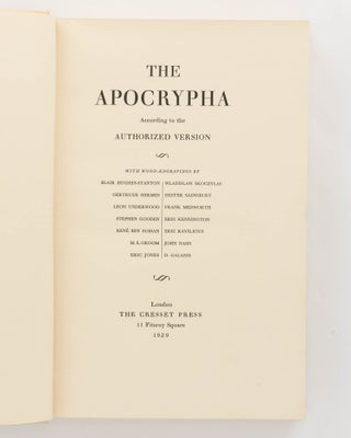 The Apocrypha, according to the Authorized Version
