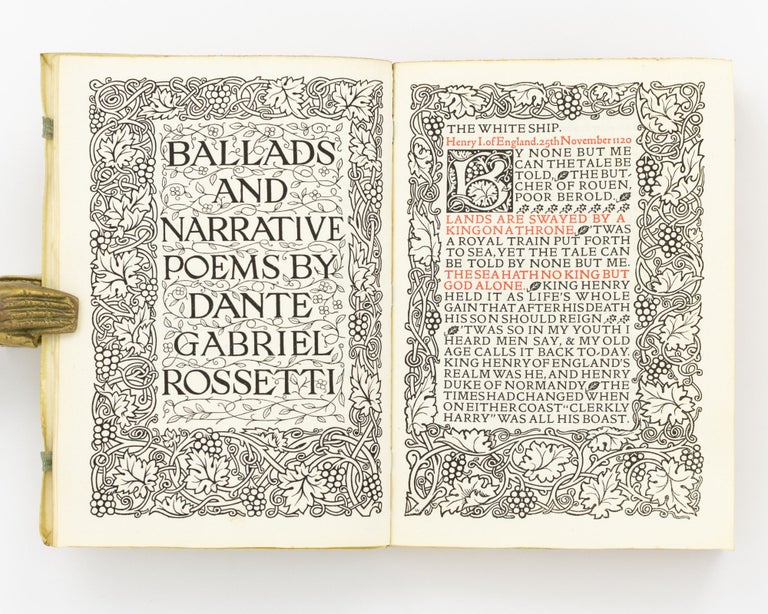 Item #123986 Ballads and Narrative Poems. Kelmscott Press, Dante Gabriel ROSSETTI.