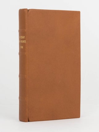 An Essay upon Prints, containing Remarks upon the Principles of Picturesque Beauty, the Different Kinds of Prints, and the Characters of the most Noted Masters, illustrated by Criticisms upon Particular Pieces, to which are added Some Cautions that may be useful in Collecting Prints ... Second Edition