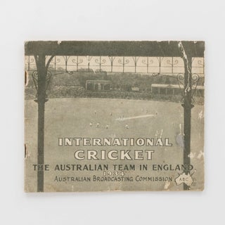 Item #124356 International Cricket. The Australian Cricket Team in England, 1934. Cricket