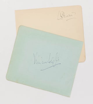 Item #124451 The signatures of Laurence Olivier and Vivien Leigh on individual leaves removed...