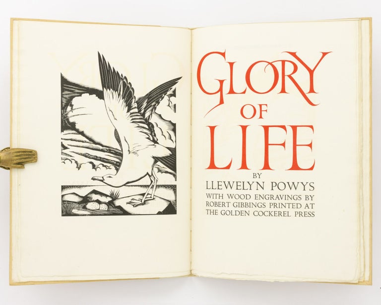 Item #124481 Glory of Life. Golden Cockerel Press, Llewelyn POWYS.
