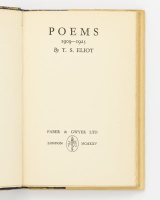 Poems, 1909-1925