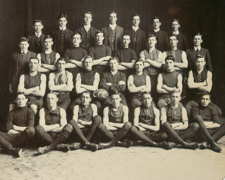 Item #124813 A vintage photograph of the 'Cornwall Football Club. Season 1909. Played 18. Won 14. Lost 4'. 1909 Cornwall Football Club, 1910.