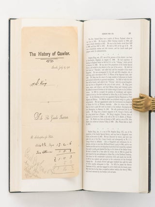 History of Gawler, 1837 to 1908. Published by the Gawler Institute as a Memento of the Jubilee of the Institute and of the Municipality of Gawler, 1908