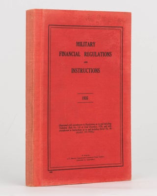 Item #125130 Military Financial Regulations and Instructions, 1935. (Reprinted with amendments to...