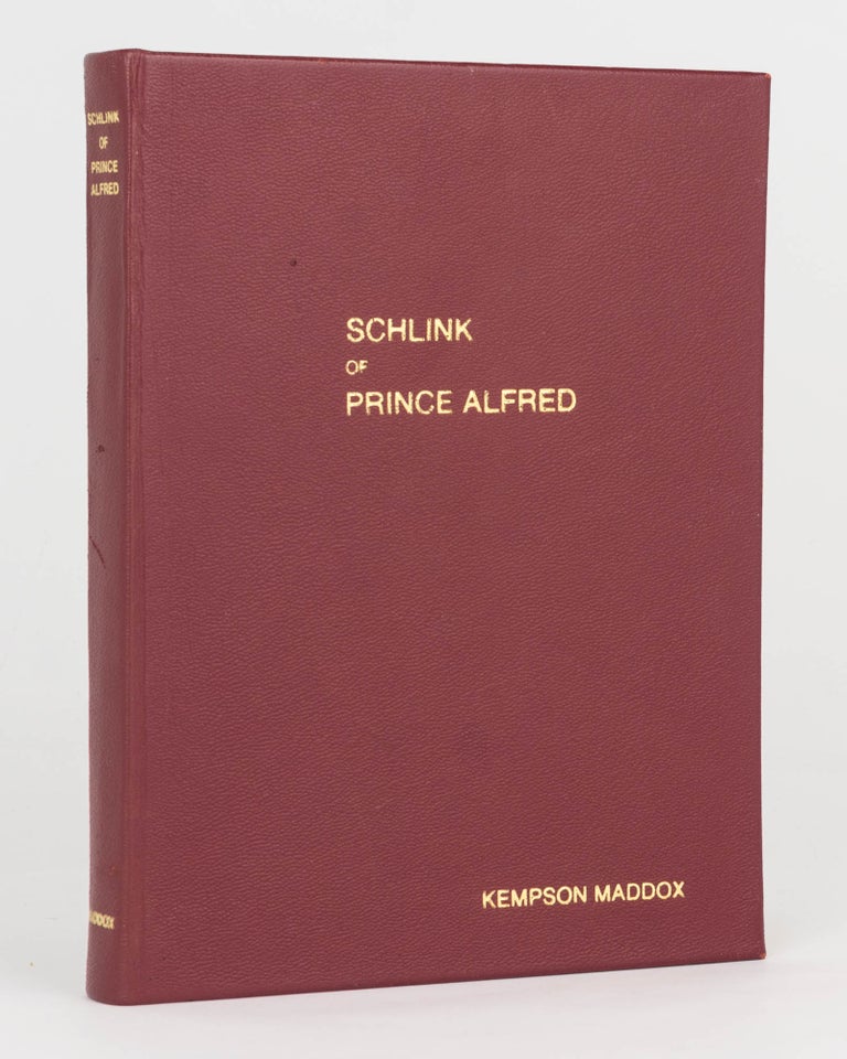 Item #125360 Schlink of Prince Alfred. A Biography of Sir Herbert Schlink. Herbert SCHLINK, Kempson MADDOX.