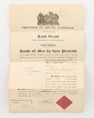 South Australia. Land Grant under Preliminary Sales in England. Town Section No. 131 to Christ'r. South Australia.
