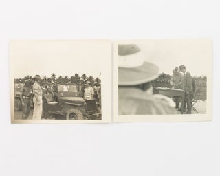 Item #125891 Two original photographs of the Surrender Ceremony of the Japanese 2nd Army at...