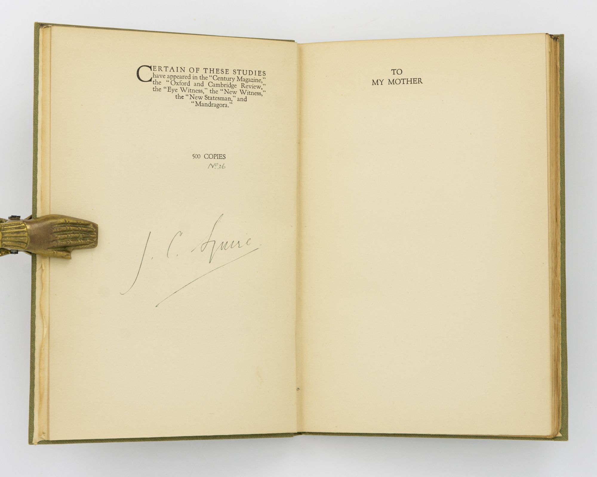The Gold Tree | J. C SQUIRE | First Edition