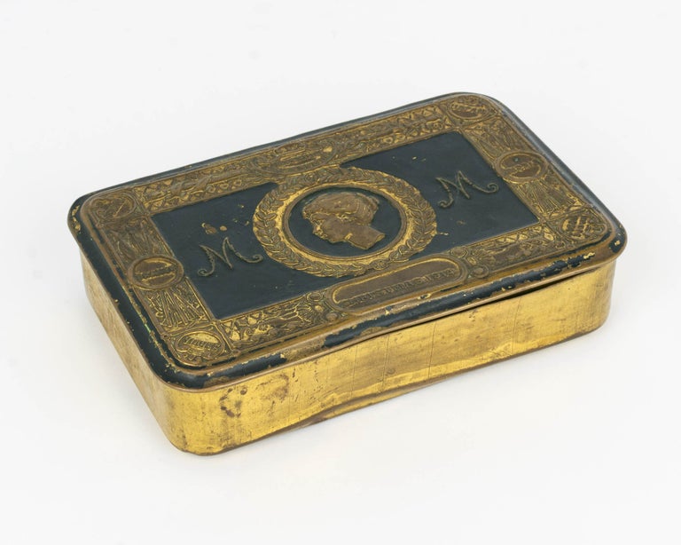 Item #126267 A gift tin (without contents) given by Princess Mary to British, Colonial and Indian soldiers for Christmas 1914. Princess Mary's Christmas Gift Tin.