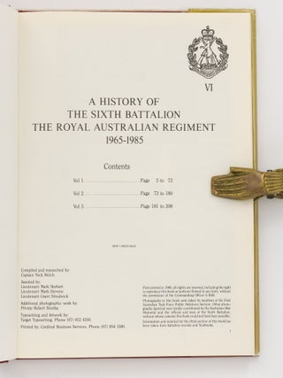 A History of the Sixth Battalion, the Royal Australian Regiment, 1965-1985