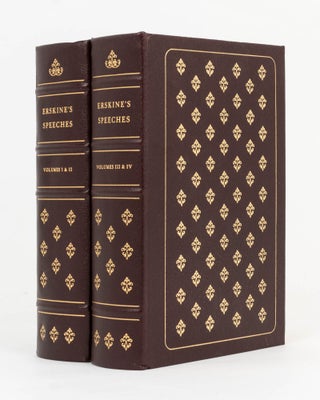 Item #126338 Speeches of Lord Erskine, while at the Bar. Lord ERSKINE